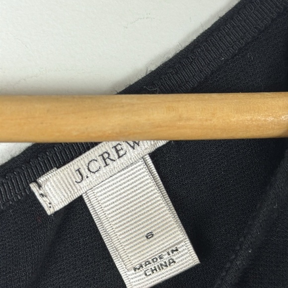 J. Crew Black V-Neck A-Line Midi Dress Size 6 - Picture 3 of 6